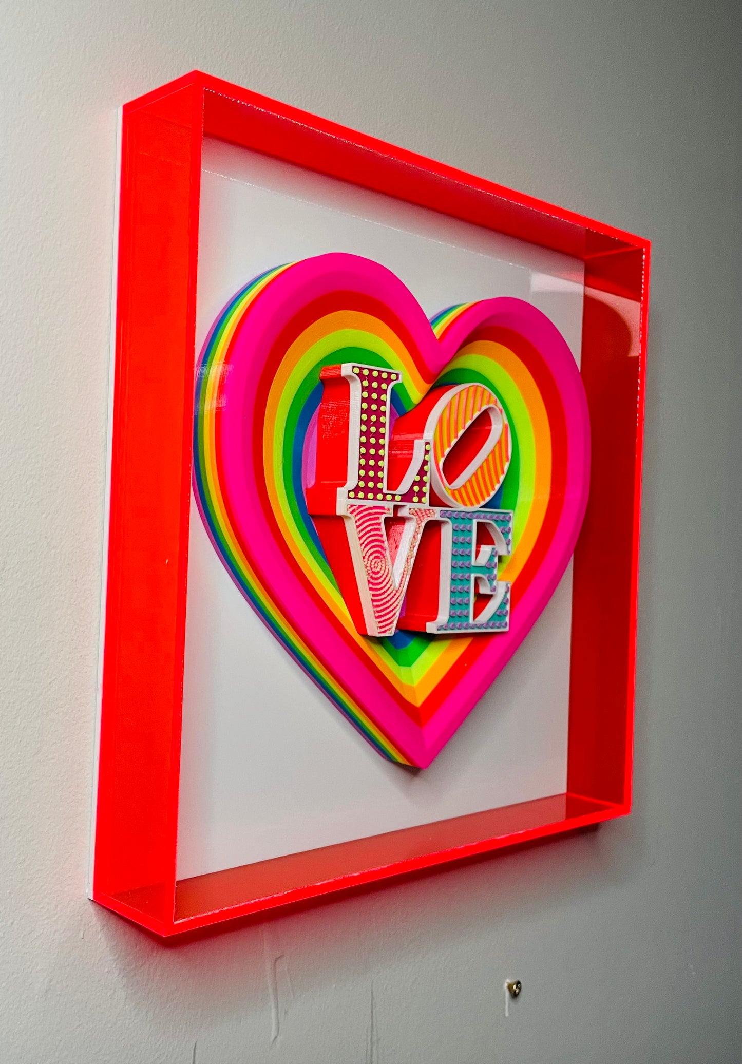 Quadro Pop Art "MIRROR HEART LOVE!" a Mosaico